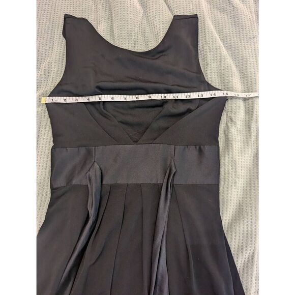 David Meister Black 100% Smooth Wool Open Back Sleeveless Career Dress Size 4 - Picture 3 of 6
